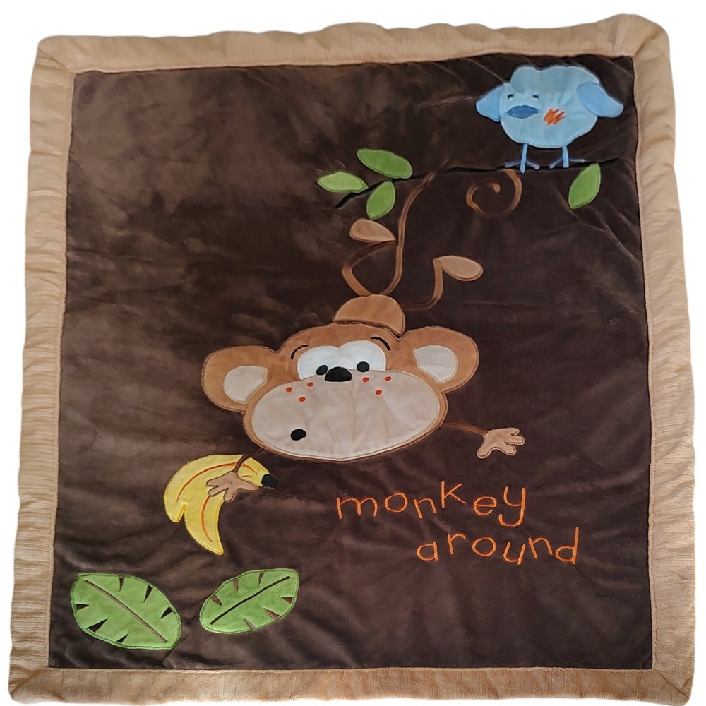 Koala Baby Blanket Monkey Around Sherpa Plush Security Brown‎ 2010 Polyester